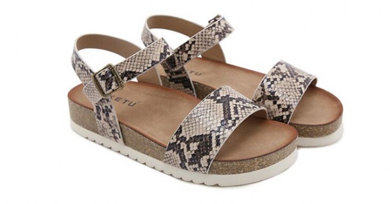 Leslie Casual Platform Sandaal Voor Dames - Abrikoos