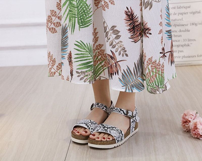 Leslie Casual Platform Sandaal Voor Dames - Abrikoos