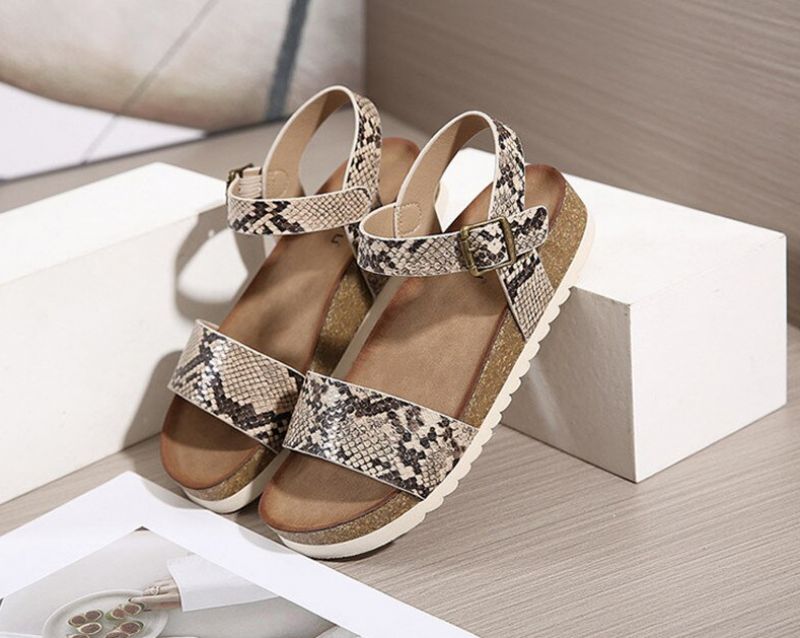 Leslie Casual Platform Sandaal Voor Dames - Abrikoos