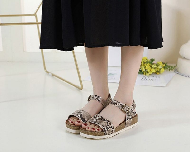Leslie Casual Platform Sandaal Voor Dames - Abrikoos
