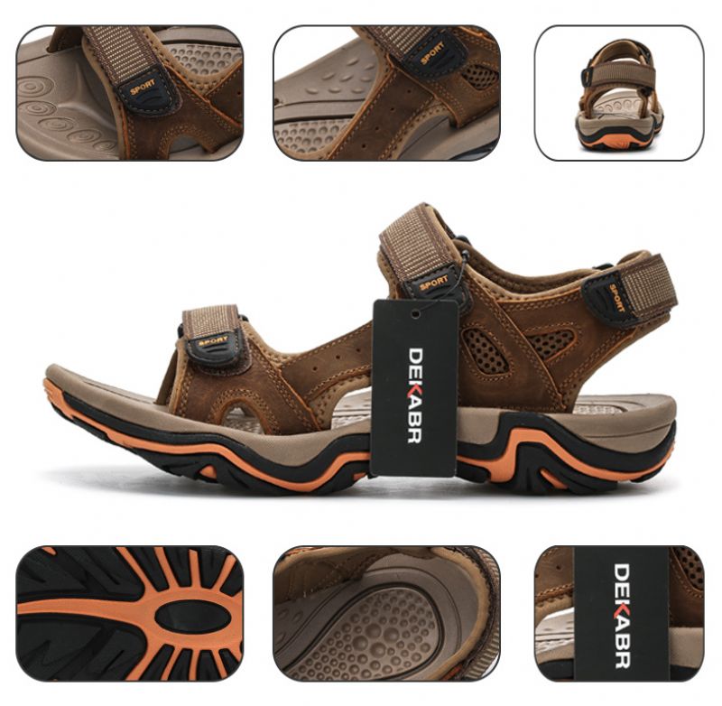 Letto Heren Casual Sandaal - Bruin