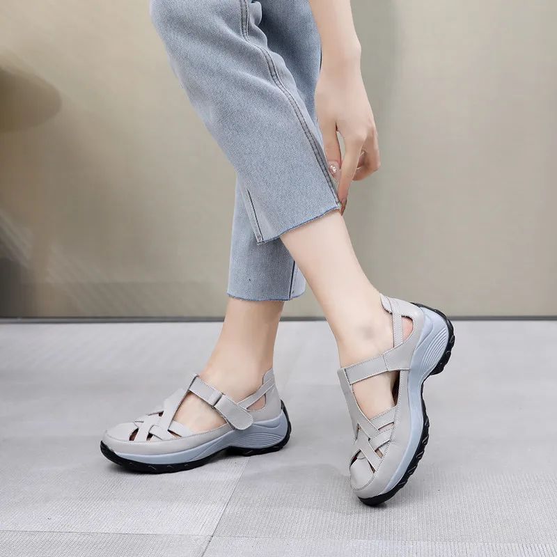 Letty Dames Comfortabele Casual Sandalen - Beige