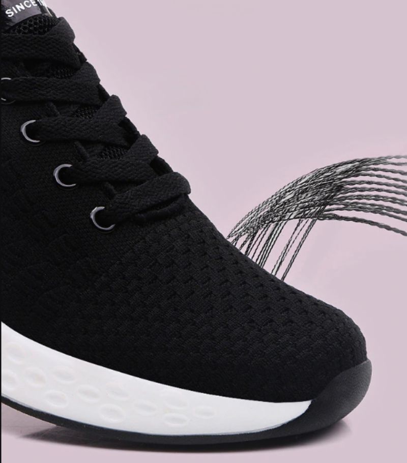 Letty Dames Sneaker Zwarte Schoenen - Zwart