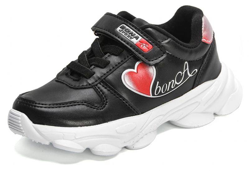 Leyda Casual Sneaker Voor Meisjes - Zwart