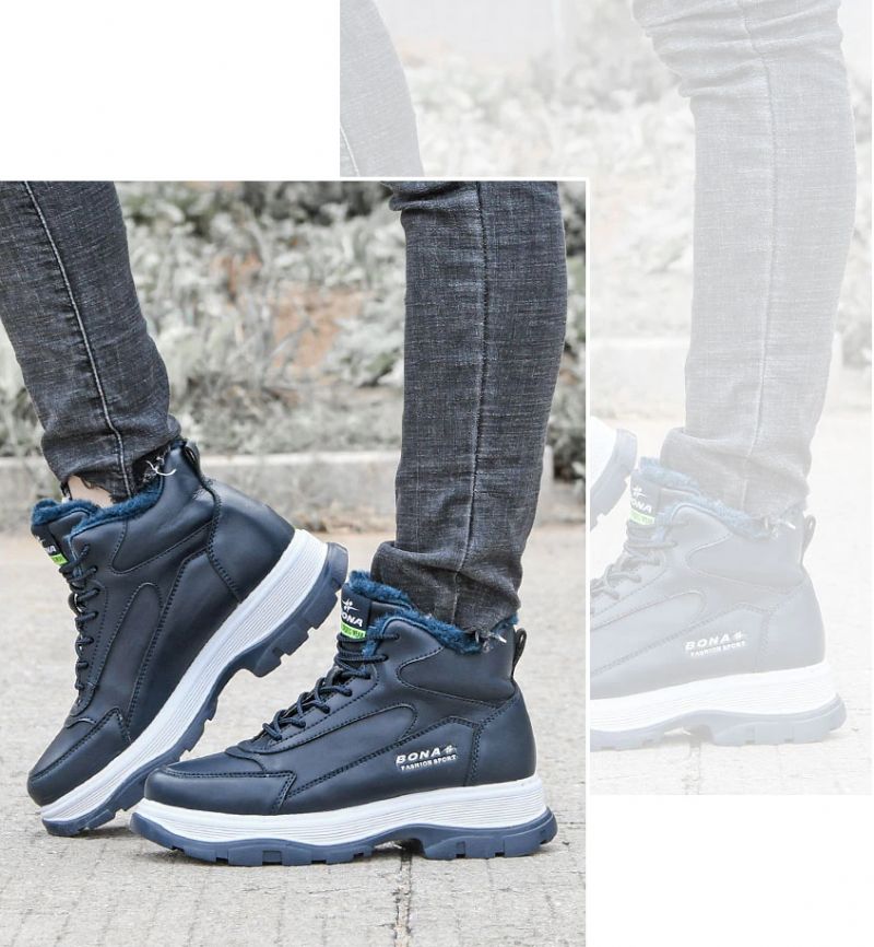 Lia Dames Pluche Warme Platform Enkellaarsjes - Grijs