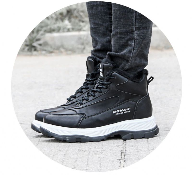 Lia Dames Pluche Warme Platform Enkellaarsjes - Grijs