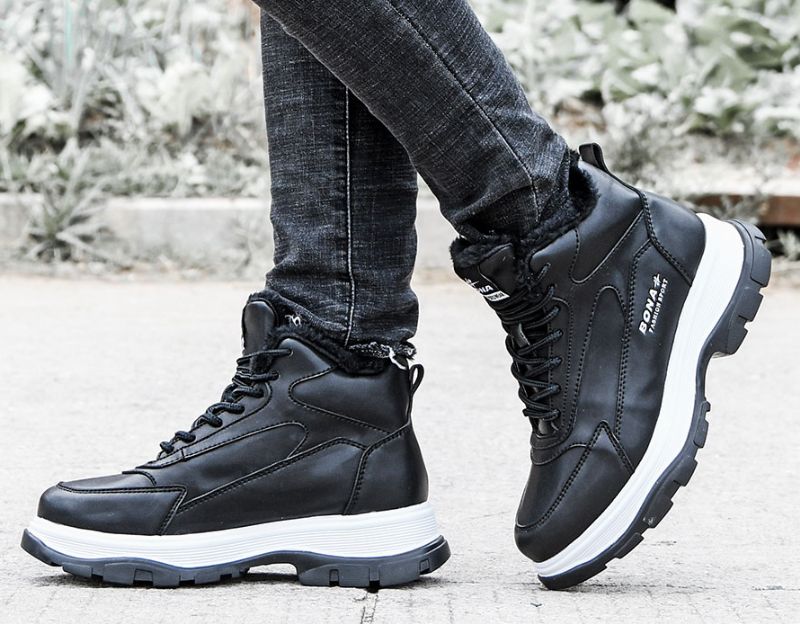 Lia Dames Pluche Warme Platform Enkellaarsjes - Grijs