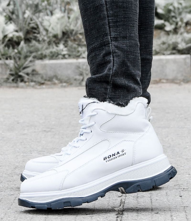 Lia Dames Pluche Warme Platform Enkellaarsjes - Grijs