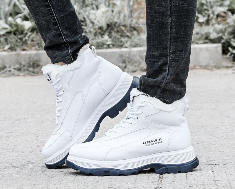 Lia Dames Pluche Warme Platform Enkellaarsjes - Grijs