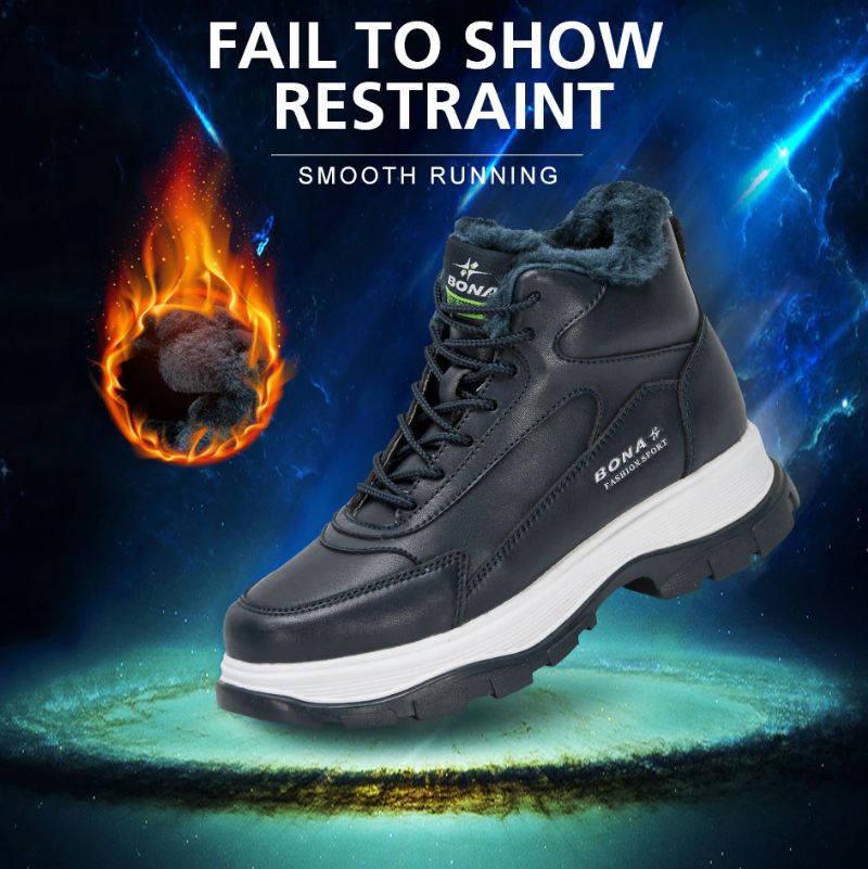 Lia Dames Pluche Warme Platform Enkellaarsjes - Grijs