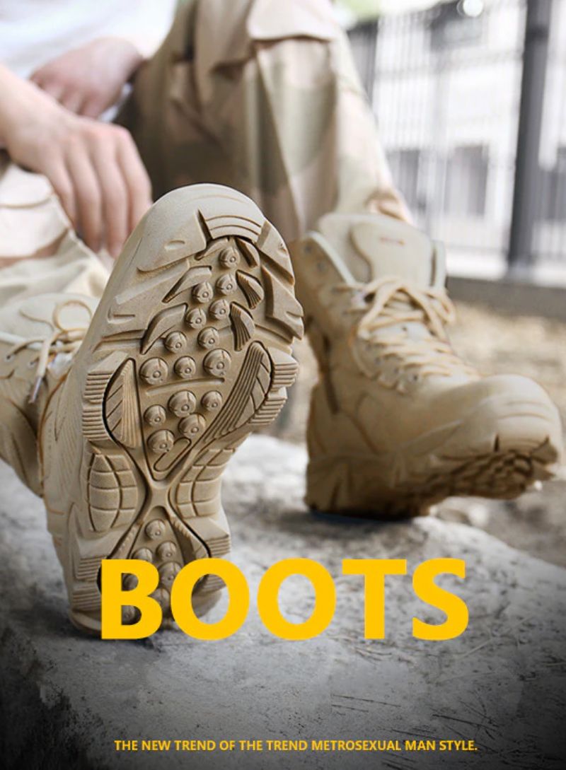 Liam Heren Tactical Boots - Beige