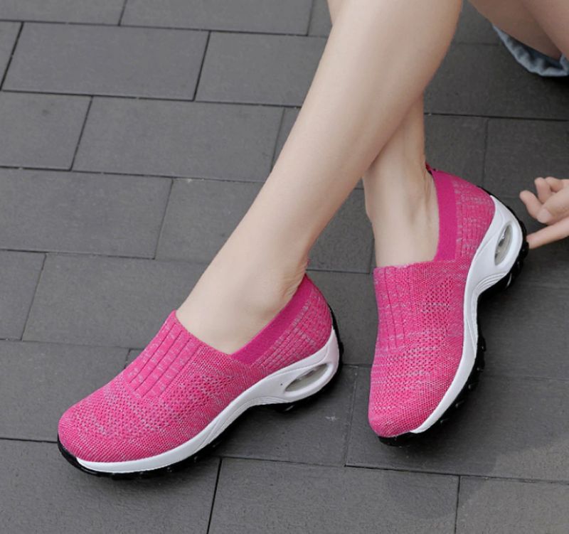 Lian Dames Platform Sneakers - Roos Rood