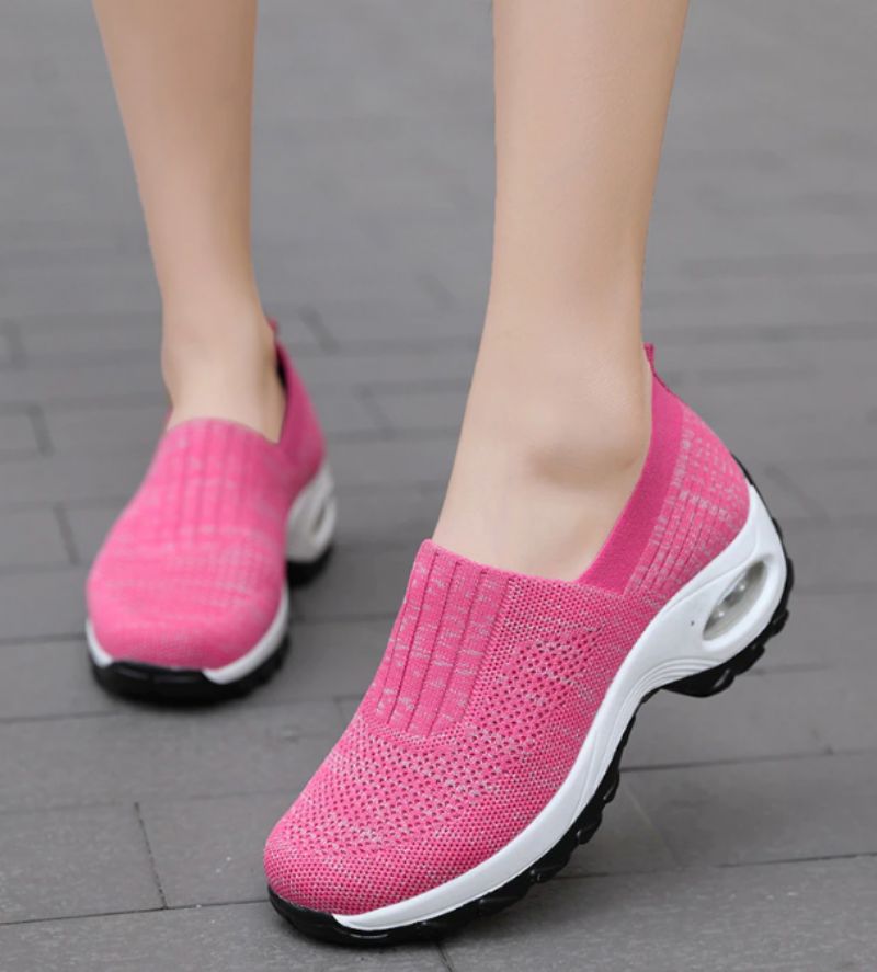 Lian Dames Platform Sneakers - Roos Rood