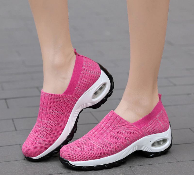 Lian Dames Platform Sneakers - Roos Rood