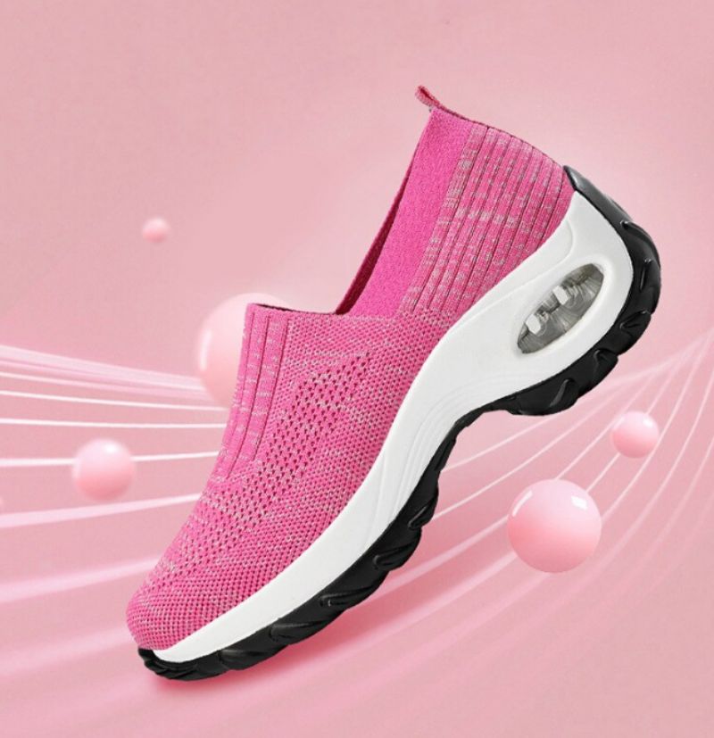 Lian Dames Platform Zwarte Sneakers - Zwart