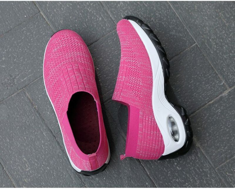 Lian Dames Platform Zwarte Sneakers - Zwart