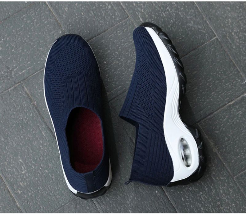 Lian Dames Platform Zwarte Sneakers - Zwart