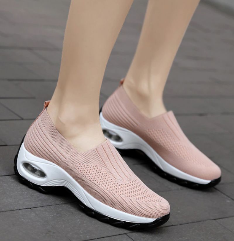 Lian Dames Platform Zwarte Sneakers - Zwart