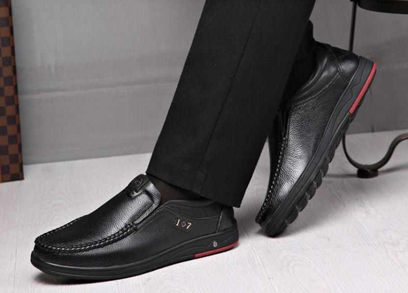 Libano Heren Loafers Casual Schoenen - Zwart