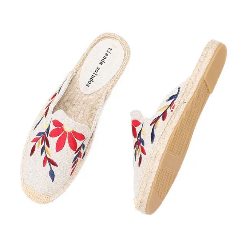 Libia Dames Espadrilles Hennep Zomer Muiltjes - Blauw
