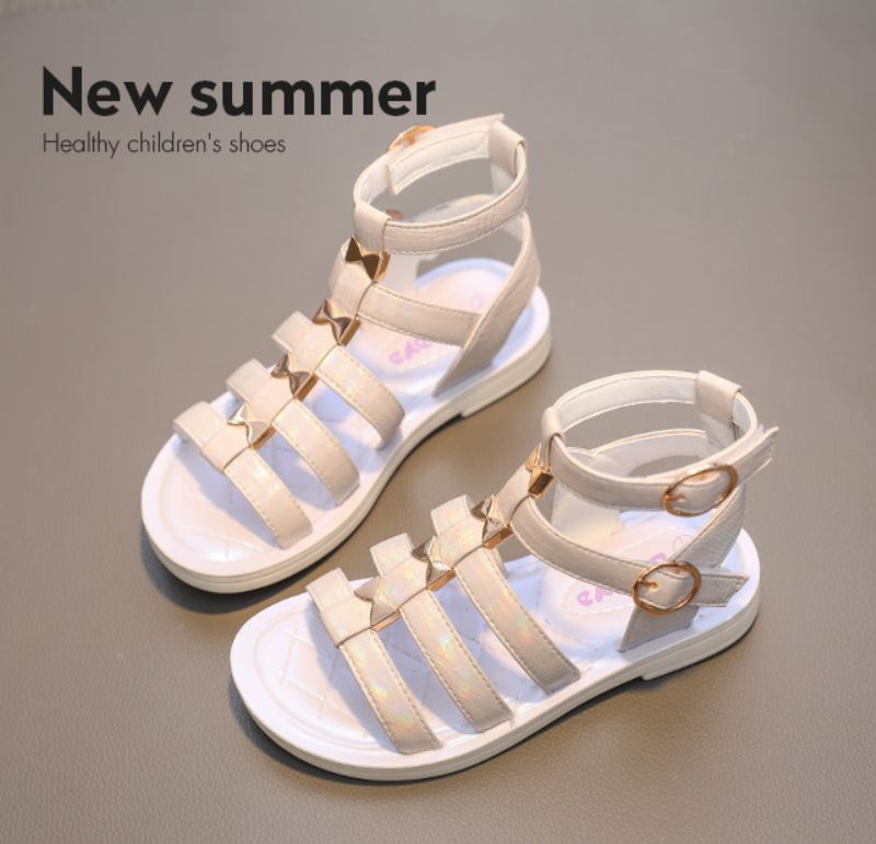 Lila Gladiator Sandaal Voor Meisjes - Beige
