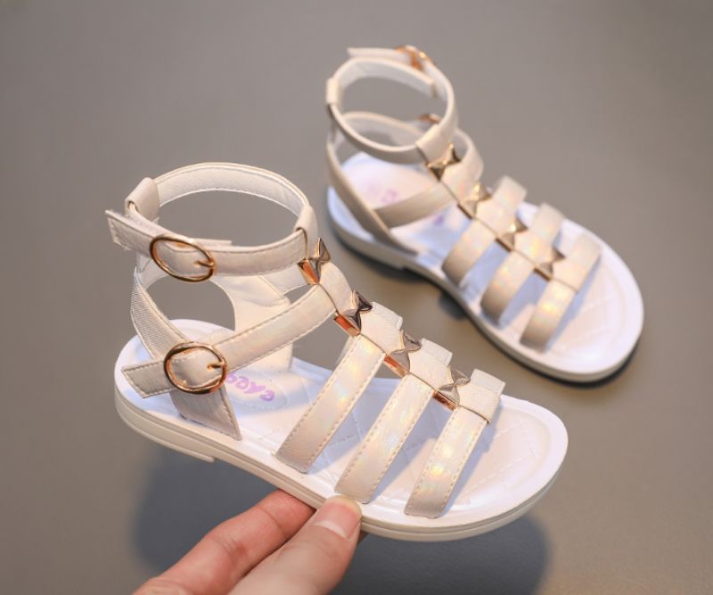 Lila Gladiator Sandaal Voor Meisjes - Beige