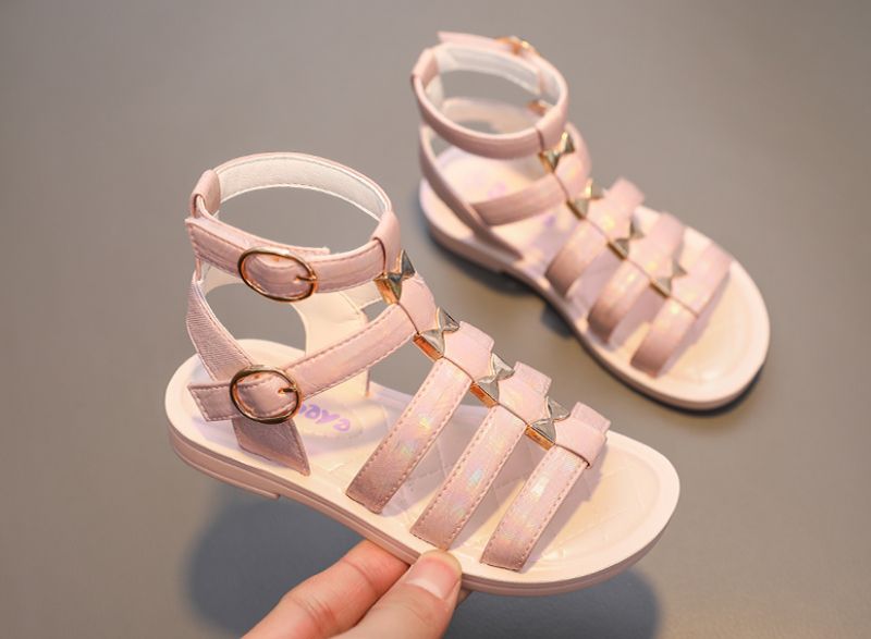 Lila Gladiator Sandaal Voor Meisjes - Beige
