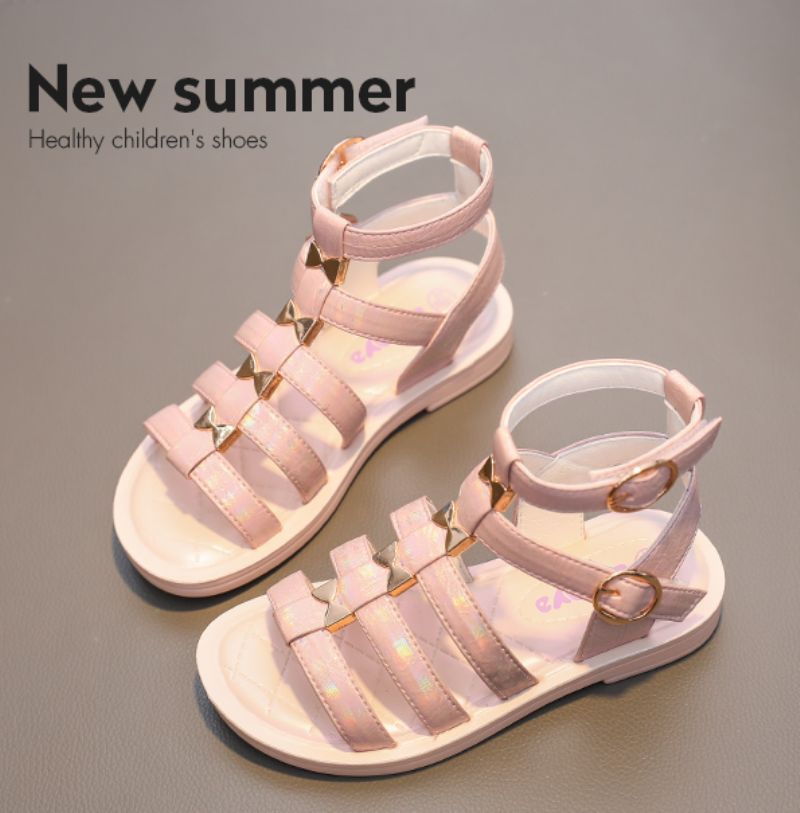 Lila Gladiator Sandaal Voor Meisjes - Beige