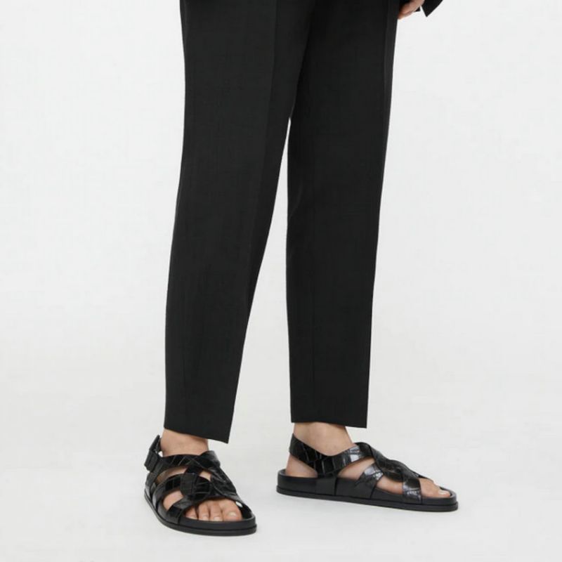 Lilia Dames Enkelband Casual Zomer Sandalen - Zwart