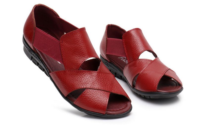 Lilia Dames Wedge Sandaal - Zwart