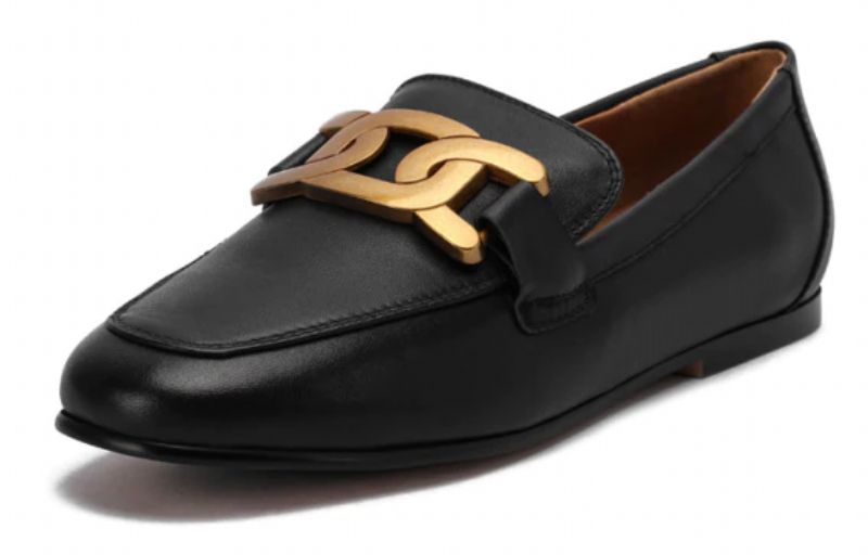 Lina Dames Casual Leren Loafer Schoenen - Zwart