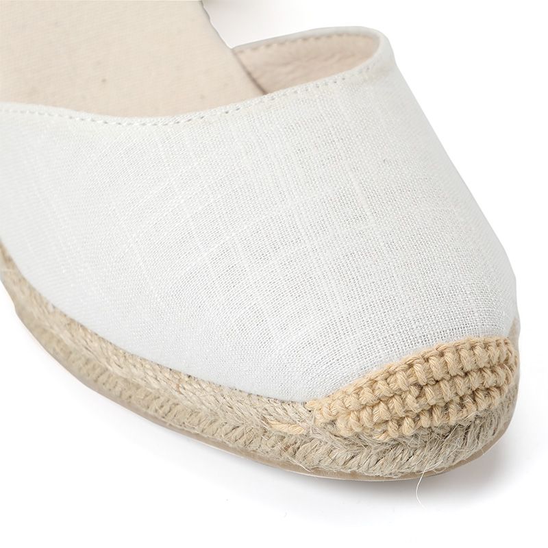 Lina Dames Wedges Vetersandalen - Zwart 4 in