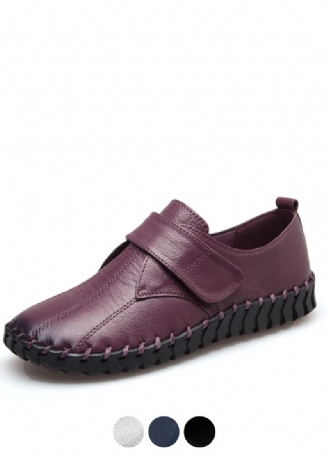 Lina Dames Zachte Platte Leren Loafer Schoenen