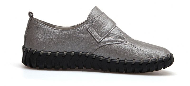 Lina Dames Zachte Platte Leren Loafer Schoenen - Paars