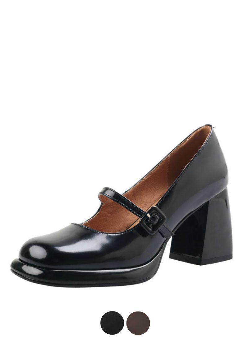 Lina Pumps Met Dikke Hoge Hak Voor Dames