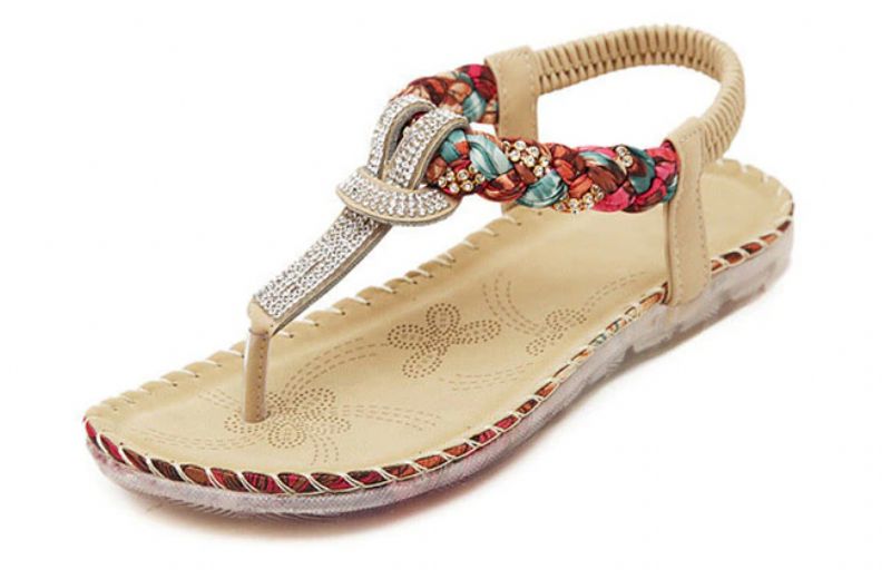Linda Dames Comfortabele Zomer Sandaal - Abrikoos