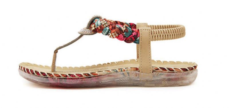 Linda Dames Comfortabele Zomer Sandaal - Abrikoos