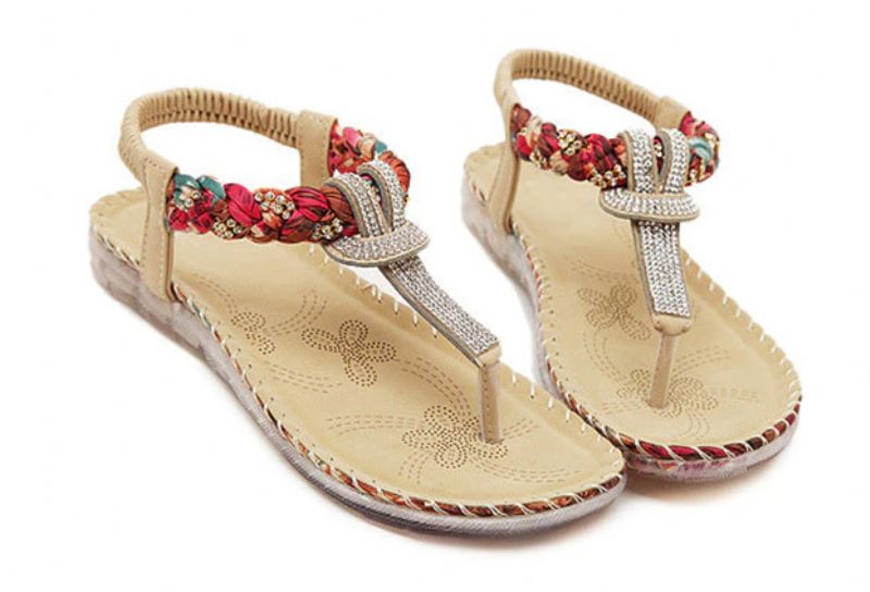 Linda Dames Comfortabele Zomer Sandaal - Abrikoos
