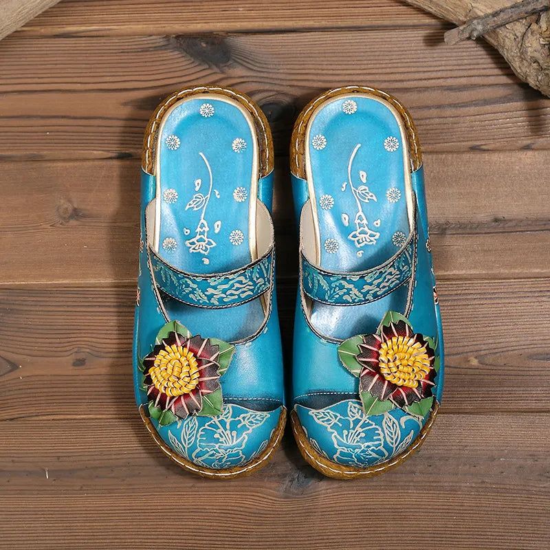 Linda Dames Platformklompen - Blauw