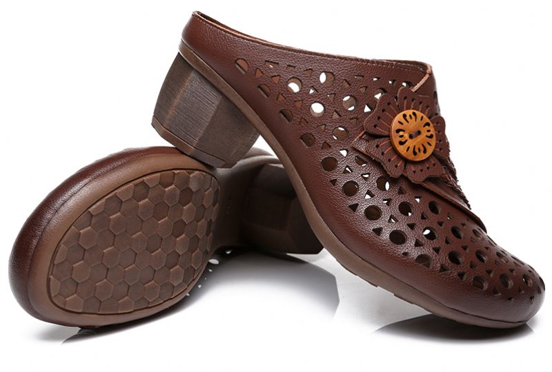 Lindy Dames Clogs - Bruin