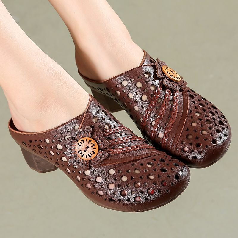 Lindy Dames Clogs - Bruin
