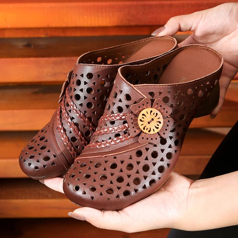 Lindy Dames Clogs - Bruin