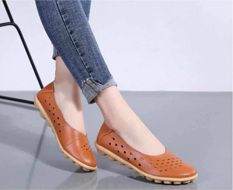 Lisa Dames Loafer Schoenen - Geel