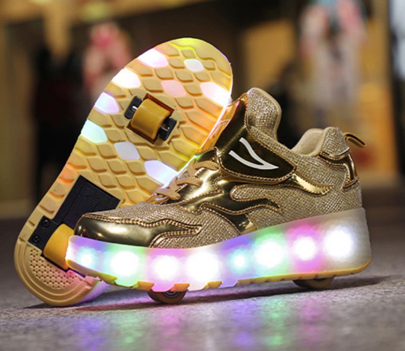 Lisboa Unisex Kinder Roller Sneakers - Zwart