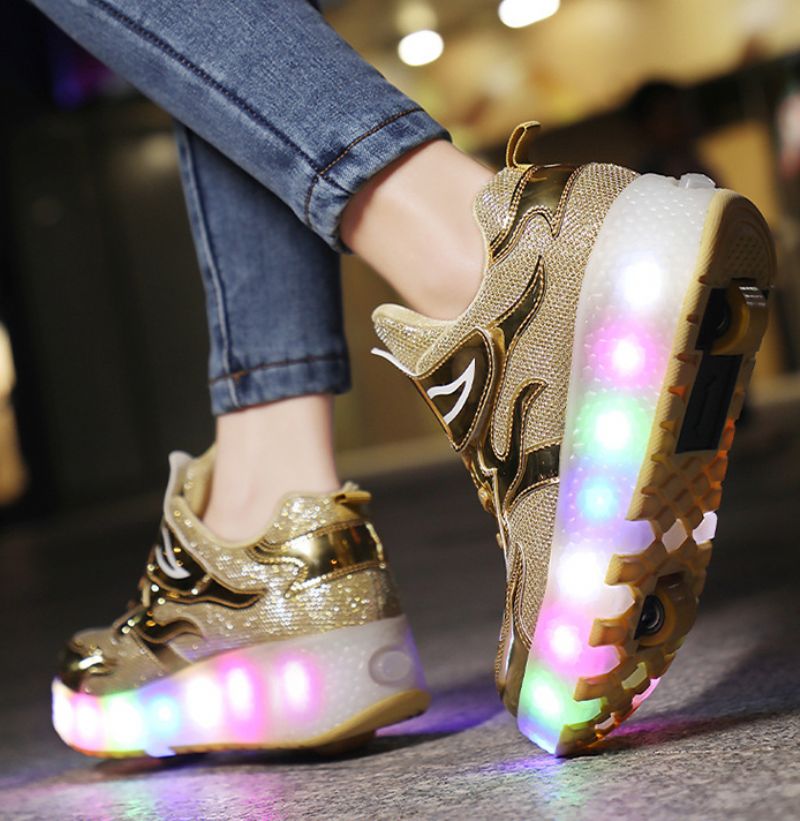 Lisboa Unisex Kinderen Roller Sneaker - Zwart