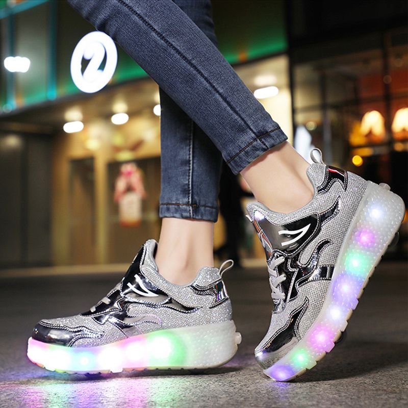 Lisboa Unisex Kinderen Roller Sneaker - Zwart