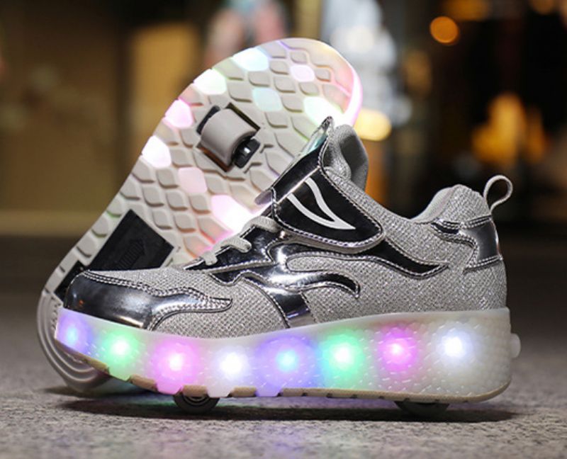 Lisboa Unisex Kinderen Roller Sneaker - Zwart