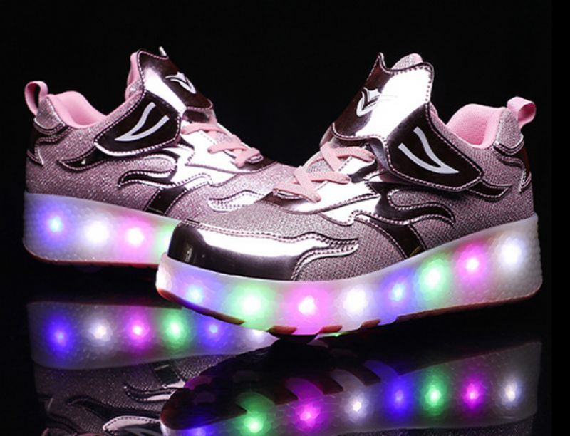 Lisboa Unisex Kinderen Roller Sneaker - Zwart