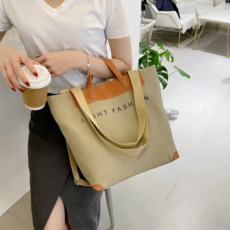 Liza Dames Grote Capaciteit Schouder Handtas - Kaki