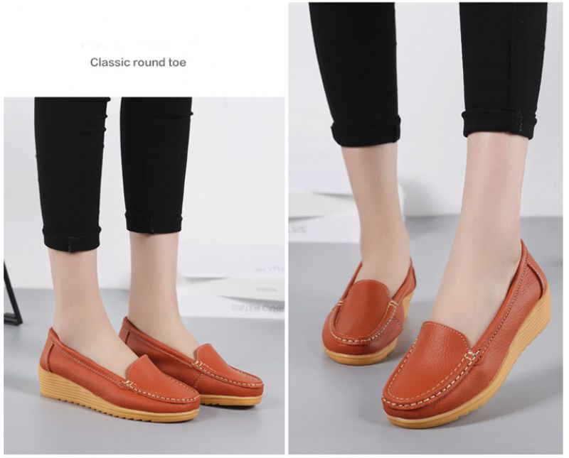 Liza Dames Loafer Platform Zwarte Schoenen - Zwart